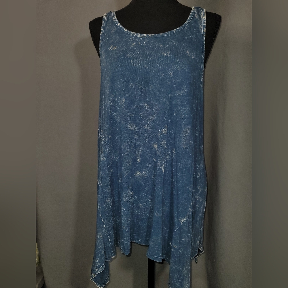 Torrid Blue Washed Tank Top